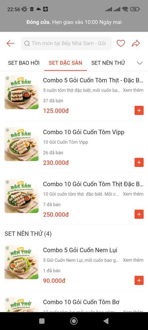 Gian hàng Bếp Nhà Sam trên Food App — ảnh 3