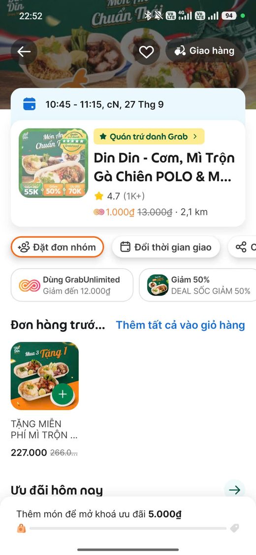 Gian hàng Din Din House trên Food App — ảnh 1